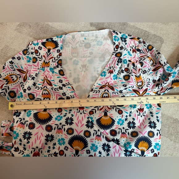 Boden Carnival Floral Rosamund Wrap Blouse (Size 10) - Picture 8 of 10
